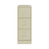 Three-drawer Economy Vertical File, Letter-size File Drawers, 15" X 22" X 40.19", Putty