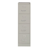 Economy Vertical File, 4 Letter-size File Drawers, Light Gray, 15" X 25" X 52"