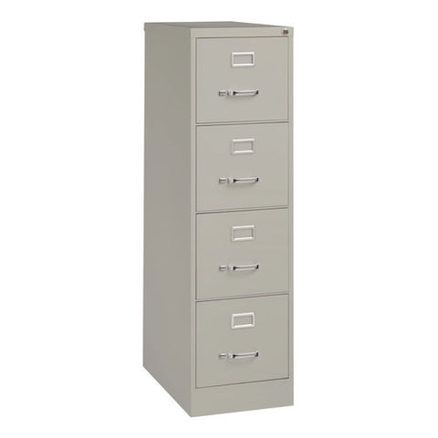 Economy Vertical File, 4 Letter-size File Drawers, Light Gray, 15" X 25" X 52"