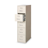 Five-drawer Economy Vertical File, Letter-size File Drawers, 15" X 26.5" X 61.37", Putty