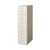 Five-drawer Economy Vertical File, Letter-size File Drawers, 15" X 26.5" X 61.37", Putty