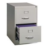 Two-drawer Economy Vertical File, 2 Legal-size File Drawers, Light Gray, 15" X 25" X 28.38"