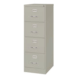 Economy Vertical File, 4 Legal-size File Drawers, Light Gray, 18" X 25" X 52"