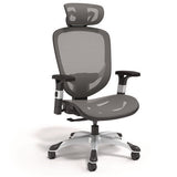 Minerva Ergonomic Mesh Swivel Task Chair, Supports Up To 275 Lb, 17.24 To 20.98 Seat Height, Gray Seat, Gray Back, Black Base