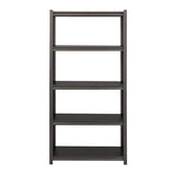 Steel Shelving Unit With Laminate Shelves, Five-shelf, 36w X 18d X 72h, Steel, Black/gun Metal Gray