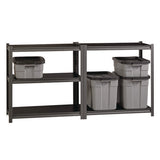 Steel Shelving Unit With Laminate Shelves, Five-shelf, 36w X 18d X 72h, Steel, Black/gun Metal Gray