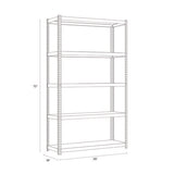 Steel Shelving With Particleboard Shelves, Five-shelf, 36w X 18d X 72h, Steel, Black