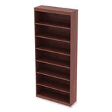 Alera Valencia Series Square Corner Bookcase, Seven-shelf, 35.63w X 11.81d X 83.86h, Cherry