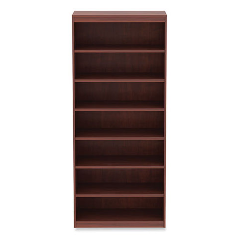 Alera Valencia Series Square Corner Bookcase, Seven-shelf, 35.63w X 11.81d X 83.86h, Cherry