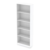 Five-shelf Bookcase, 27.56" X 11.42" X 77.56", White