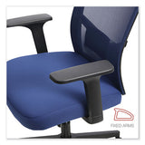 Mesh Back Fabric Task Chair, Supports Up To 275 Lb, 17.32" To 21.1" Seat Height, Navy Seat, Navy Back