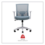 Mesh Back Fabric Task Chair, Supports Up To 275 Lb, 17.32" To 21.1" Seat Height, Seafoam Blue Seat/back