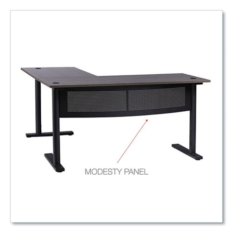 L-shaped Writing Desk, 59.05" X 59.05" X 29.53", Gray/black