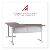 L-shaped Writing Desk, 59.05" X 59.05" X 29.53", Beigewood/white