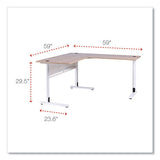 L-shaped Writing Desk, 59.05" X 59.05" X 29.53", Beigewood/white