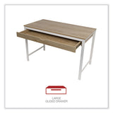 Modern Writing Desk, 47.24" X 23.62" X 29.92", Beigewood/white