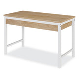 Modern Writing Desk, 47.24" X 23.62" X 29.92", Beigewood/white