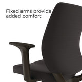 Wessex Ergonomic Fabric Task Chair, Supports Up To 275 Lb, 17.13 To 20.83 Seat Height, Black Seat/back, Black Base