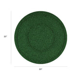 Turfscrub Brush Floor Pad, 20" Diameter, Green, 4/carton