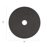 Titan Stripping Pad, 20" Diameter, Gray, 5/carton