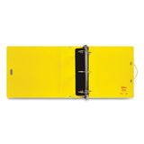 Ultraduty Safety Data Sheet Binders With Chain, 3 Rings, 3" Capacity, 11 X 8.5, Yellow/red