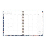 One Tree Planted Effie Weekly/monthly Planner, Floral Artwork, 11" X 8.5", Blue/peach/green Cover, 12-month (jan-dec): 2025