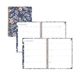 One Tree Planted Effie Weekly/monthly Planner, Floral Artwork, 11" X 8.5", Blue/peach/green Cover, 12-month (jan-dec): 2025