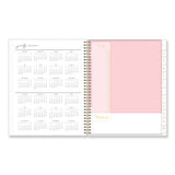 Life Note-it Leah Weekly/monthly Notes Planner, Floral Artwork, 11 X 8.5, Gray/pink/white Cover, 12-month (jan To Dec): 2024