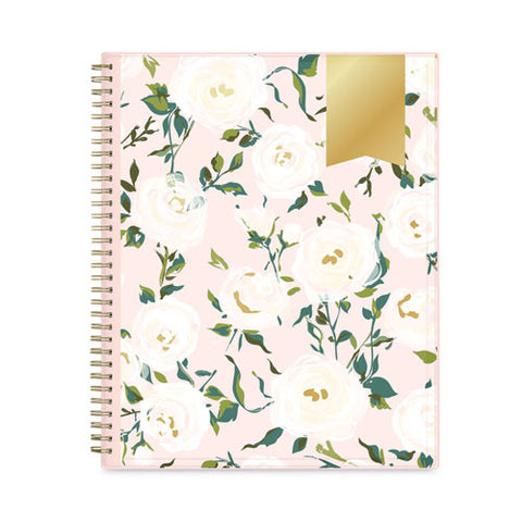 Day Designer Coming Up Roses Create-your-own Cover Weekly/monthly Planner, 11 X 8.5, Blush/cream Cover,12-month(jan-dec):2024