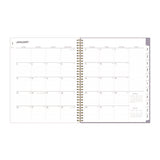 Tula Weekly/monthly Planner, Floral Artwork, 11" X 8.5", Purple/pink/white Cover, 12-month (jan To Dec): 2025