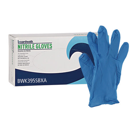 Disposable Powder-free Nitrile Gloves, Small, Blue, 5 Mil, 100/box