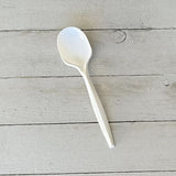 Mediumweight Polypropylene Cutlery, Soup Spoon, White, 1,000/carton