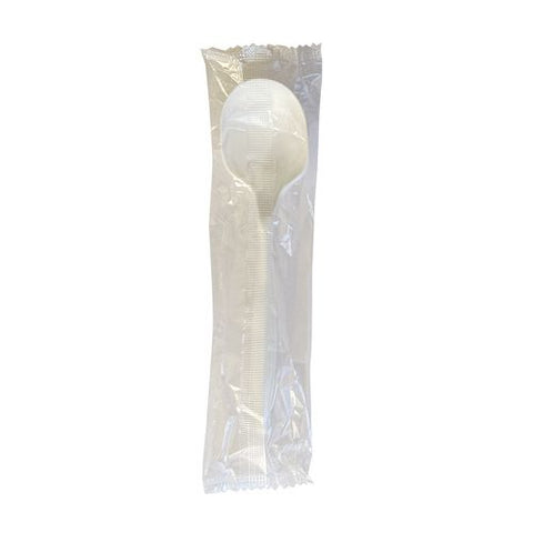 Mediumweight Polypropylene Cutlery, Teaspoon, White, 1,000/carton