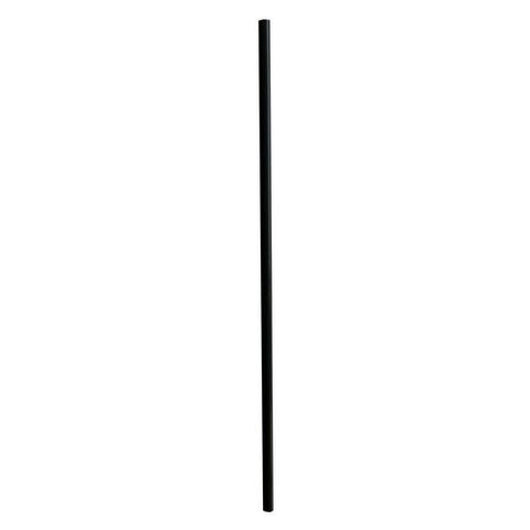 Jumbo Straws, 5.25", Polypropylene, Black, 10,000/carton