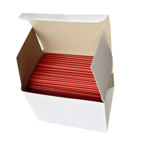 Jumbo Straws, 5.25", Polypropylene, Red, 10,000/carton