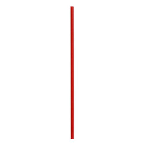 Jumbo Straws, 5.25", Polypropylene, Red, 10,000/carton