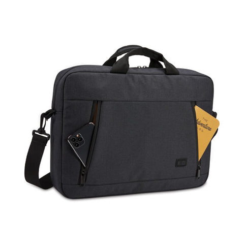 Huxton 15.6" Laptop Attache, 16.3 X 2.8 X 12.4, Polyester, Black