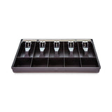 Plastic Currency And Coin Tray, Coin/cash, 10 Compartments, 16 X 11.25 X 2.25, Black