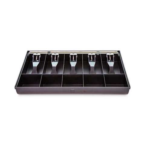 Plastic Currency And Coin Tray, Coin/cash, 10 Compartments, 16 X 11.25 X 2.25, Black