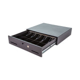 Metal Cash Drawer, Coin/cash, 10 Compartments, 16 X 11.25 X 2.25, Black