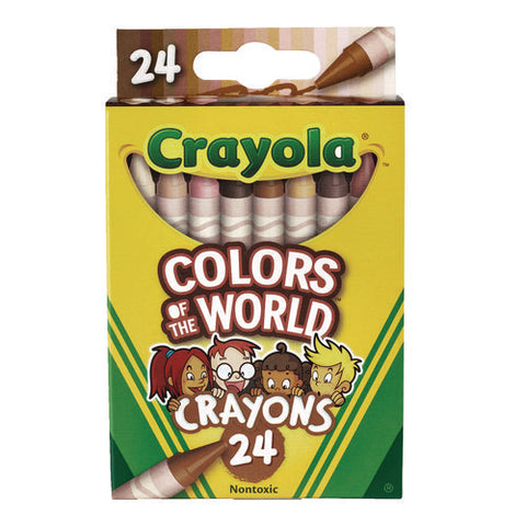 Colors Of The World Crayons, Assorted, 24/pack