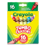 Jumbo Crayons, Assorted, 16/box