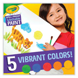 Spill Proof Washable Paints, 5 Colors, 1.4 Oz Cups, 5 Sets/carton