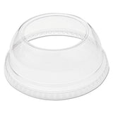 Lid,pet,dome,w/hole,clr