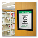 Self Adhesive Sign Holders, 10.5 X 13, Clear With Black Border, 2/pack