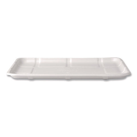 Meat And Produce Food Trays, 10.52 X 8.5 X 0.5, White, Sugarcane Fiber, 300/carton