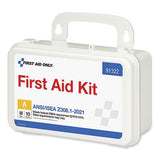 Ansi 2021 First Aid Kit For 10 People, 76 Pieces, Plastic Case