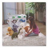 At Play Color In Toy Box, Animal Design, 1 Section, 5.25 Cu Ft, 28" X 18" X 18", White/black