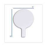 Dry Erase Paddle, 9 X 5, White Surface, 12/pack