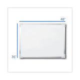 Framed Dry Erase Board, 48 X 36, White Surface, Silver Aluminum Frame